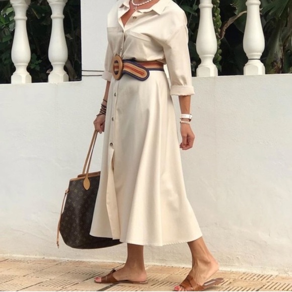 Zara colorful belt with wood buckle. Size 80 - Picture 2 of 13